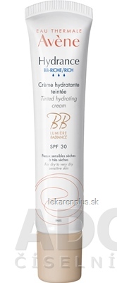 AVENE HYDRANCE BB RICHE CRÈME TEINTÈE hydratačný krém SPF 30, 1x40 ml