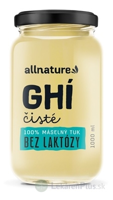 Allnature GHÍ čisté maslový tuk, bez laktózy 1x1000 ml