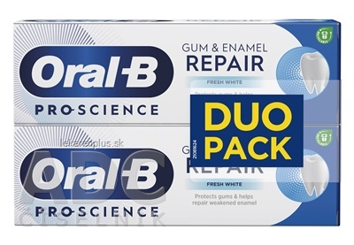 Oral-B PRO-SCIENCE GUM & ENAMEL REPAIR DUO zubná pasta, Fresh White 2x75 ml