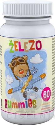 ŽELEZO Gummies - Clinical pektínové bonbóny s hroznovou príchuťou 1x60 ks