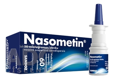 Nasometin 50 mikrogramov/dávku aer nau 10 g (fľ.HDPE s rozprašovačom) 1x60 dávok