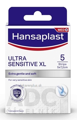 Hansaplast ULTRA SENSITIVE XL extra soft náplasť, 5x7,2 cm 1x5 ks