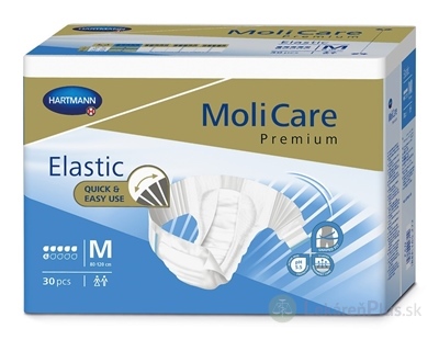 MoliCare Premium Elastic 6 kvapiek M plienkové nohavičky zalepovacie 1x30 ks