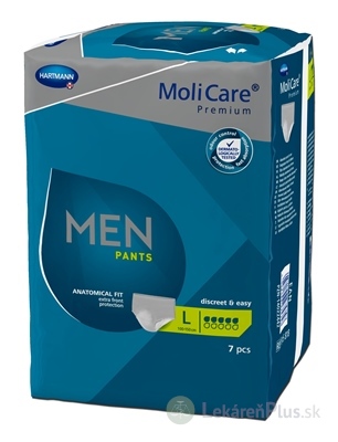 MoliCare Premium MEN PANTS 5 kvapiek L inkontinenčné naťahovacie nohavičky 1x7 ks