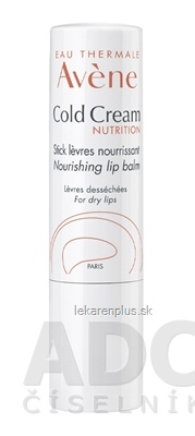 AVENE COLD CREAM NUTRITION Balzam na pery výživný, na citlivé pery 1x4 g