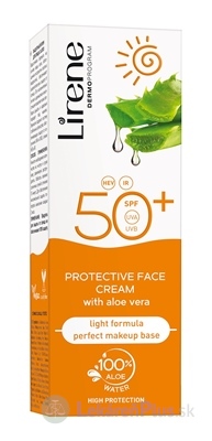 Lirene PROTECTIVE FACE SPF 50+ ochranná pleťová emulzia s Aloe Vera 1x50 ml