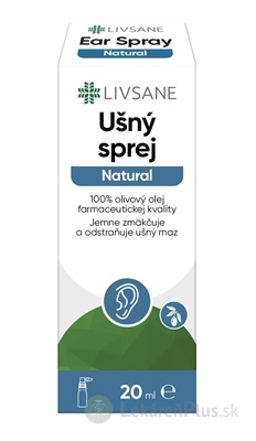 LIVSANE Ušný sprej Natural s olivovým olejom 1x20 ml