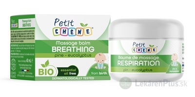 Petit CHENE Massage balm BREATHING masážny balzam borovica - eukalyptus 1x40 ml