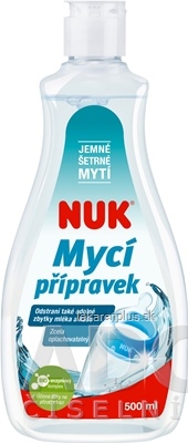 NUK Umývací prostriedok na fľaše a cumlíky špeciálne na čistenie a umývanie výrobkov pre deti (inov.2021) 1x500 ml