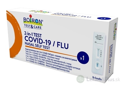 BOIRON Test&Care 2-in-1 COVID-19/FLU nosový samodiagnostický test 1x1 ks