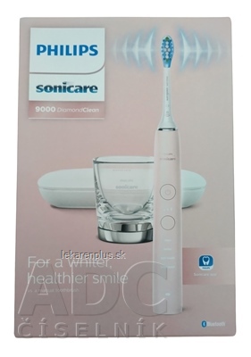 Philips Sonicare DiamondClean 9000 Pink elektrická sonická zubná kefka (HX9911/29) s nabíjacím puzdrom a pohárom, ružová, 1x1 set