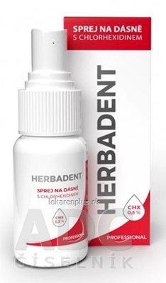 HERBADENT Profesional SPREJ NA ĎASNÁ s 0,3% chlórhexidínom 1x25 ml