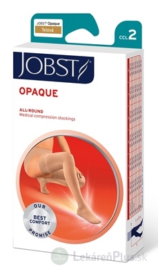 JOBST OPAQUE kompresívne stehenné pančuchy II.KT, s lemom, s otvorenou špičkou, telové, veľ. III., 1x1 pár