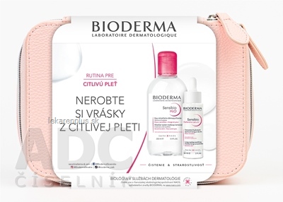 BIODERMA Sensibio Darčekové balenie H2O 250 ml + Defensive sérum 30 ml, 1x1 set