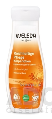 WELEDA RAKYTNÍK Telové mlieko energizujúce, 48h hydratácia 1x200 ml