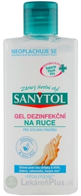 SANYTOL GÉL DEZINFEKCNÝ na ruky pre citlivú pokožku 1x75 ml