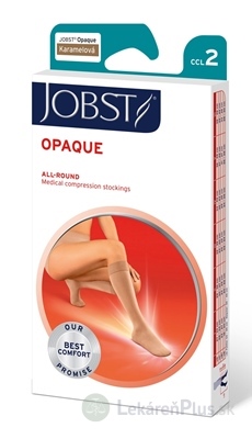 JOBST OPAQUE kompresívne lýtkové pančuchy II.KT, so zatvorenou špičkou, karamelové, veľ. V., 1x1 pár