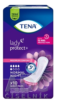 TENA Lady Protect+ Normal Night inkontinenčné vložky na noc 1x10 ks