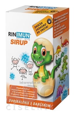 RINIMUN SIRUP DVOJBALENIE 2x120 ml + darček 2024 (hračka - vo vode rastúci dinosaurus) 1x1 set