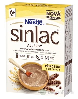 Nestlé Nemliečna kaša SINLAC Allergy pre deti (od ukonč. 6. mesiaca) aj dospelých (inov. 2024) 1x500 g