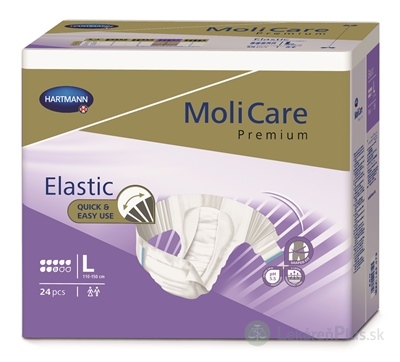 MoliCare Premium Elastic 8 kvapiek L plienkové nohavičky zalepovacie 1x24 ks