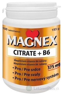 Vitabalans MAGNEX CITRATE + B6 tbl 1x100 ks