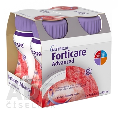 Forticare Advanced s príchuťou chladivého lesného ovocia 4x125 ml (500 ml)