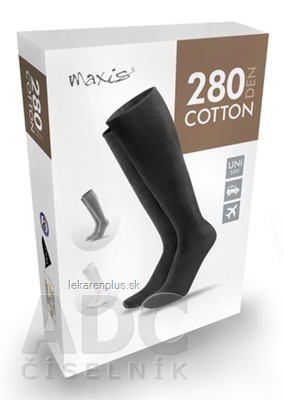 MAXIS RELAX COTTON 280 DEN LÝTKOVÉ PANČUCHY veľkosť L, šedé, 1x1 pár