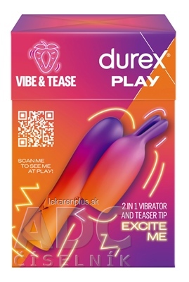 DUREX PLAY VIBE & TEASE vibrátor 2v1 so stimulačnou špičkou 1x1 ks