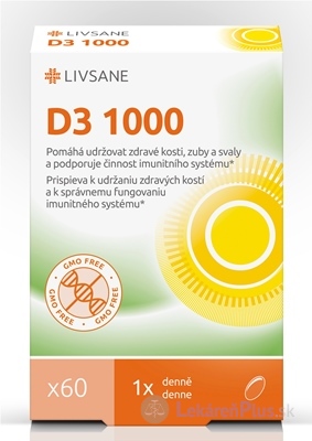 LIVSANE Vitamín D3 1000 IU cps 1x60 ks