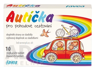 favea AUTÍČKA pre pohodlné cestovanie žuvacie tablety 1x10 ks