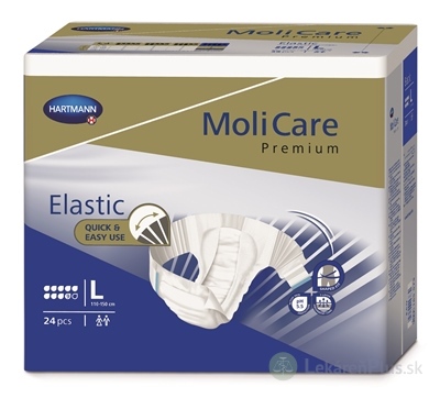 MoliCare Premium Elastic 9 kvapiek L plienkové nohavičky zalepovacie 1x24 ks