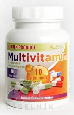 GOLDEN PRODUCT Multivitamín pre dospelých cps 1x100 ks