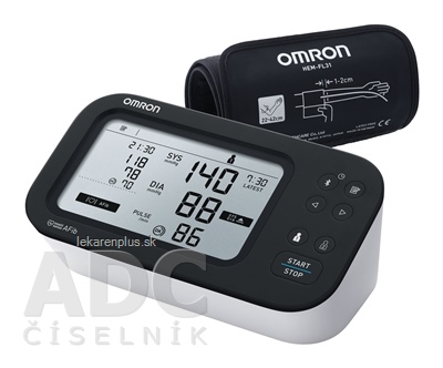 OMRON M7 Intelli IT AFIB Tlakomer na rameno (HEM-7380T1-EBK) + adaptér zdarma 1 ks, 1x1 set