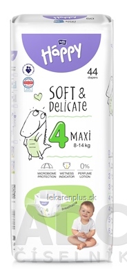 bella HAPPY Soft&Delicate 4 Maxi detské plienky (8-14 kg) 1x44 ks