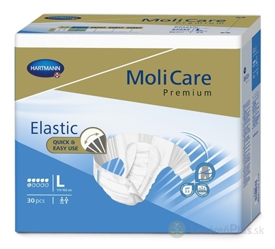 MoliCare Premium Elastic 6 kvapiek L plienkové nohavičky zalepovacie 1x30 ks