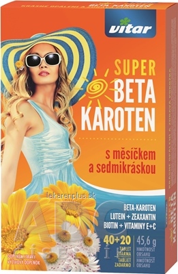 VITAR SUPER BETA KAROTÉN tbl s nechtíkom a sedmokráskou 40+20 zadarmo (60 ks)