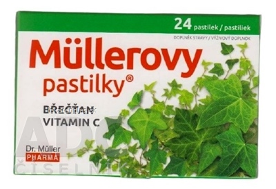 MÜLLEROVE pastilky BREČTAN, VIT. C 1x24 ks