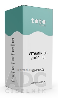 TOTO VITAMÍN D3 2000 I.U. cps 120 ks