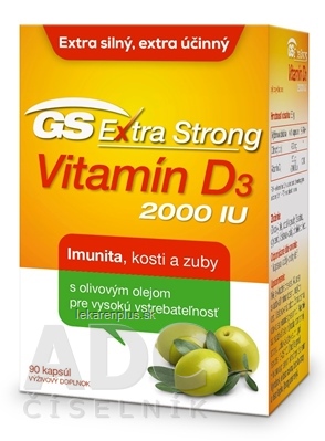 GS Extra Strong Vitamin D3 2000 IU cps 1x90 ks