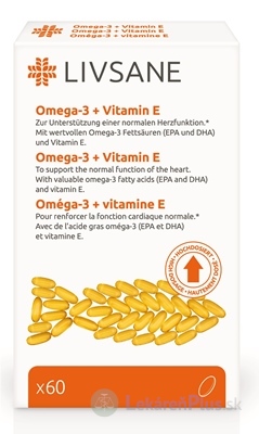 LIVSANE Omega-3 plus vitamín E cps (inov.2019) 1x60 ks