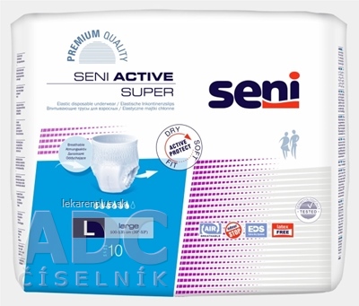 Seni ACTIVE SUPER Large navliekacie nohavičky (obvod pás 100-135 cm) 1x10 ks