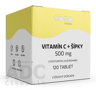 TOTO VITAMÍN C 500 mg + ŠÍPKY tbl s postupným uvoľňovaním 1x120 ks