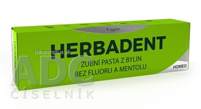 HERBADENT HOMEO Zubná pasta z bylín bez fluoru a mentolu, so ženšenom 1x100 g