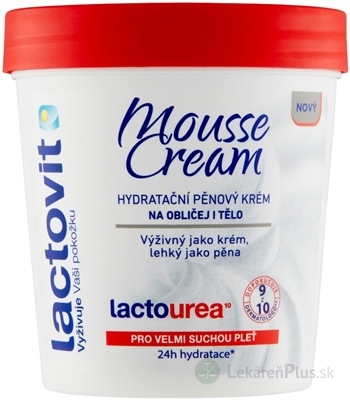 Lactovit Mousse cream Lactourea penový krém na tvár a telo, veľmi suchá pleť 1x250 ml