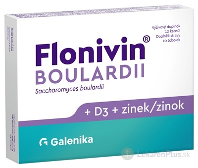 Flonivin BOULARDII cps (Saccharomyces boulardii + vitamín D3 + zinok) 1x10 ks