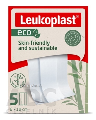 LEUKOPLAST ECO náplasť na rany, 6x10 cm, 1x5 ks