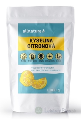 Allnature KYSELINA CITRÓNOVÁ 1x1000 g