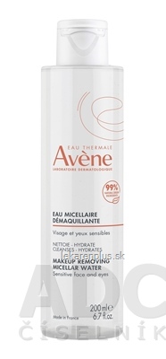 AVENE MICELÁRNA VODA na odlíčenie citlivá pleť a oči 1x200 ml