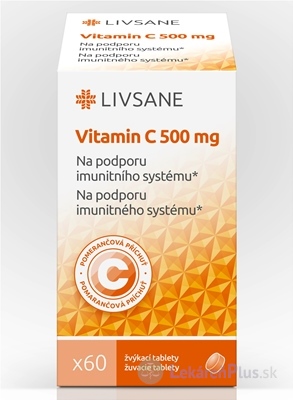 LIVSANE Vitamín C 500 mg žuvacie tablety 1x60 ks